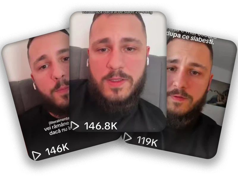 Trei clipuri editate de mine, cu 146K, 146,8K și 119K de vizualizări